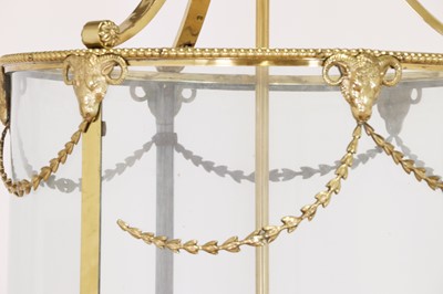 Lot 644 - A brass lantern
