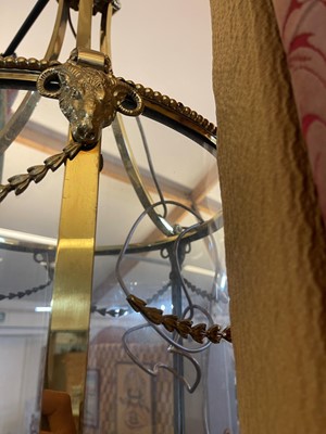 Lot 644 - A brass lantern