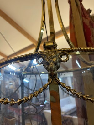 Lot 644 - A brass lantern