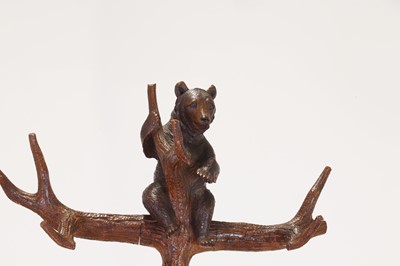 Lot 632 - A Black Forest carved wood hallstand