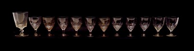 Lot 150 - A group of eleven glass rummers