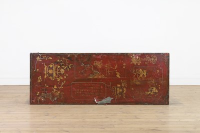 Lot 161 - A red-lacquered low table