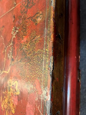 Lot 161 - A red-lacquered low table