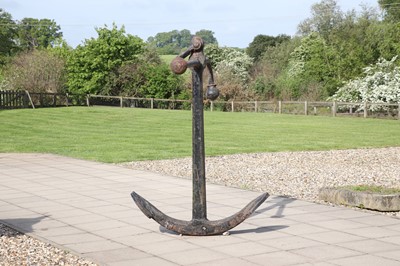 Lot 661 - A large iron ship's anchor