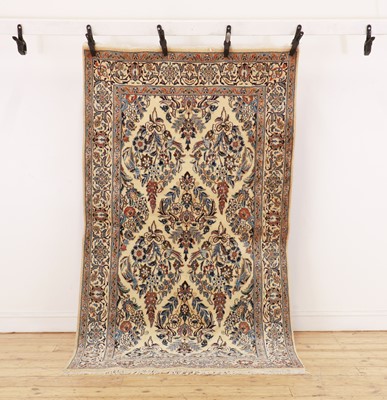 Lot 256 - A part silk Nain rug
