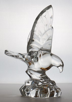 Lot 257 - A Val St Lambert crystal glass eagle