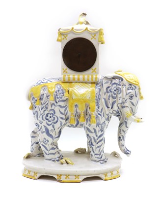 Lot 124 - A Continental stoneware clock