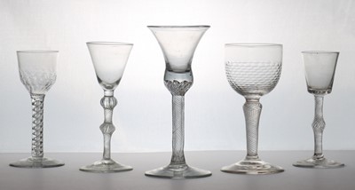 Lot 176 - A group of air twist drinking glasses
