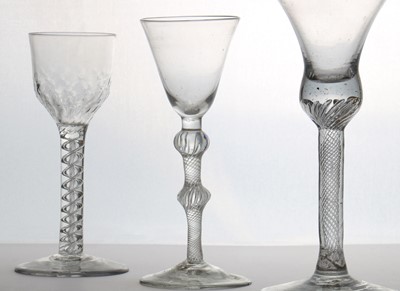Lot 176 - A group of air twist drinking glasses