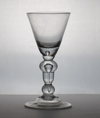 Lot 183 - A heavy baluster wine glass goblet