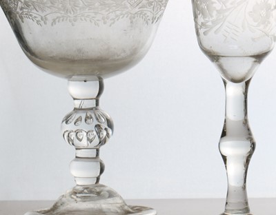 Lot 178 - A collection of plain stem drinking glasses