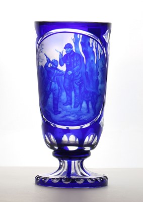 Lot 238 - A Bohemian cased glass vase