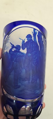 Lot 238 - A Bohemian cased glass vase
