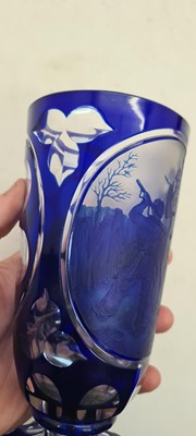 Lot 238 - A Bohemian cased glass vase