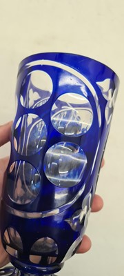 Lot 238 - A Bohemian cased glass vase