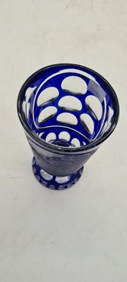 Lot 238 - A Bohemian cased glass vase