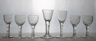 Lot 193 - A group of facet cut drinking glasses