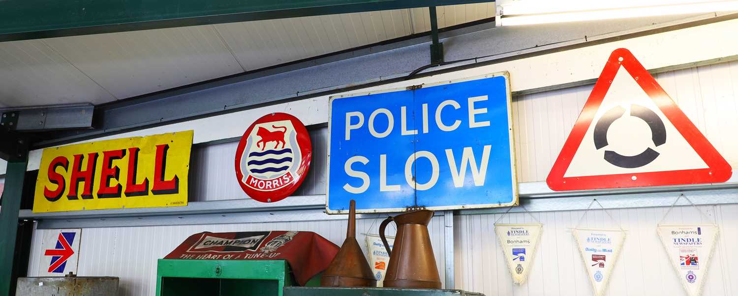 Lot 20 - A Shell enamel advertising sign