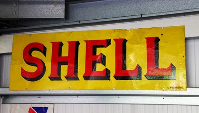 Lot 20 - A Shell enamel advertising sign