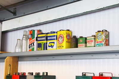 Lot 13 - Various oilcans and bottles