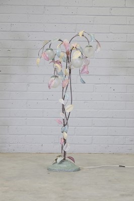 Lot 371 - An Italian painted metal floor lamp