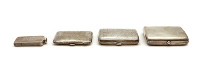 Lot 17 - A collection of silver cigarette cases