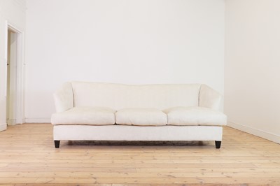 Lot 351 - A pair of three-seater sofas