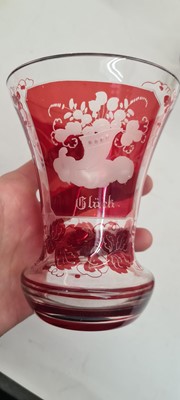 Lot 215 - A group of Bohemian glass beakers