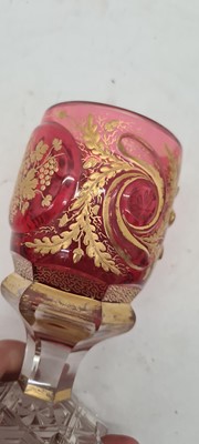 Lot 215 - A group of Bohemian glass beakers