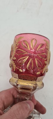 Lot 215 - A group of Bohemian glass beakers