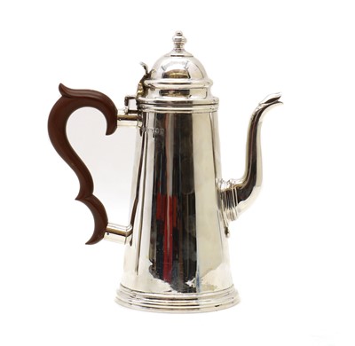 Lot 110 - A silver coffee pot