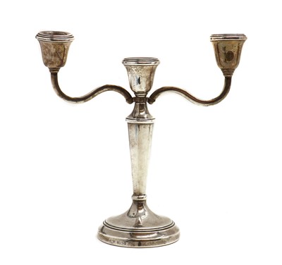 Lot 59 - A silver candelabra