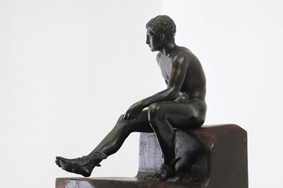 Lot 125 - A small grand tour bronze after the antique