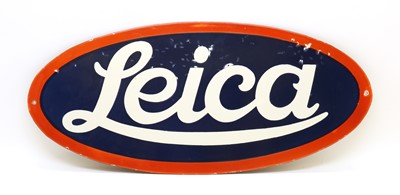 Lot 311 - A Leica enamel sign