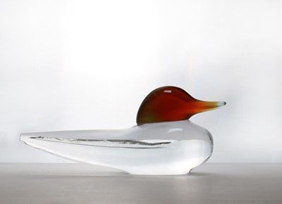 Lot 267 - A Daum glass model of a duck