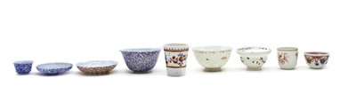 Lot 228 - A group of opaque white and enamelled glass items