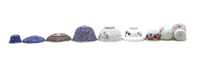 Lot 228 - A group of opaque white and enamelled glass items