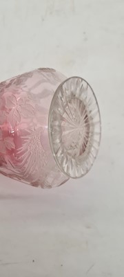 Lot 240 - An acid etched glass claret jug