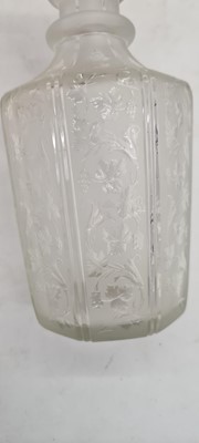 Lot 240 - An acid etched glass claret jug