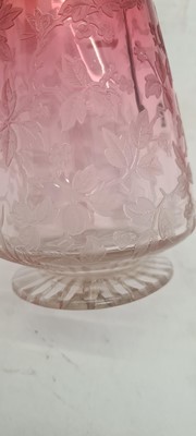 Lot 240 - An acid etched glass claret jug