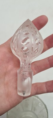 Lot 240 - An acid etched glass claret jug