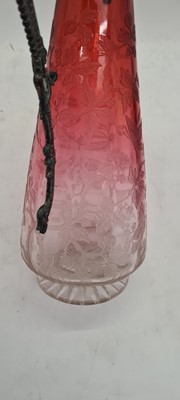 Lot 240 - An acid etched glass claret jug
