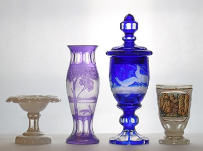 Lot 237 - A group of Bohemian cased glass