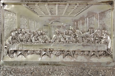 Lot 30A - A silver plated copper panel