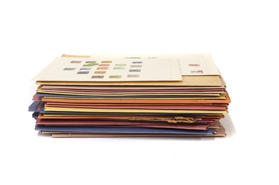 Lot 1 - 26 folders of European stamps