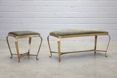 Lot 339 - An Italian gilt wrought-iron stool