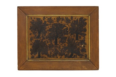 Lot 496 - A cut-paper silhouette picture