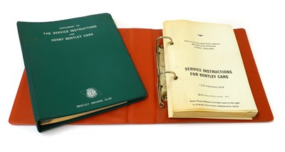 Lot 43 - 'Supplement to the Service Instructions for Derby Bentley Cars'