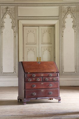 Lot 177 - ☘ A George III mahogany bureau
