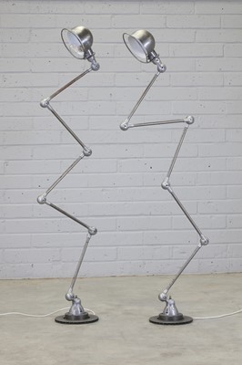 Lot 242 - A pair of Jieldé industrial floor lamps